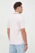 Бавовняне поло BOSS колір рожевий однотонний (3229357)