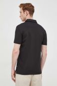 Бавовняне поло BOSS колір чорний однотонний (2243561)