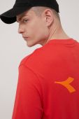 Бавовняна футболка Diadora колір червоний з принтом