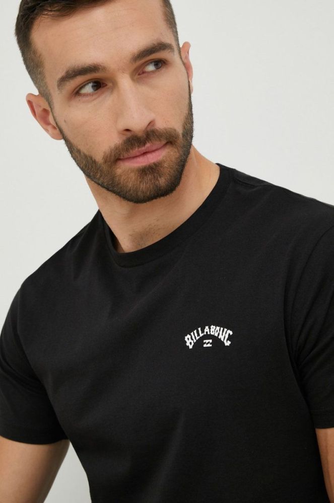 Бавовняна футболка Billabong колір чорний з принтом (2496960) фото 4