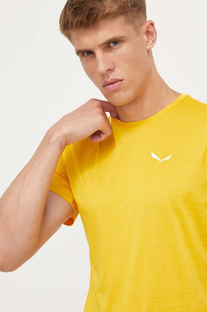 Спортивна футболка Salewa Puez Melange колір жовтий меланж