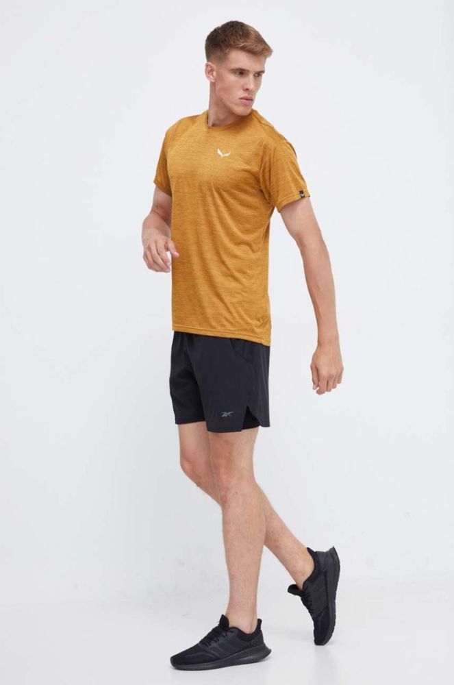 Спортивна футболка Salewa Puez Melange колір коричневий меланж фото 2