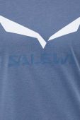 Спортивна футболка Salewa Solidlogo з принтом колір блакитний
