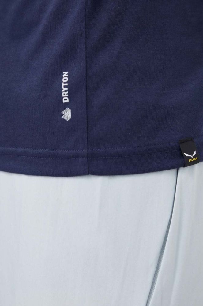 Спортивна футболка Salewa Solidlogo колір синій з принтом (3548711) фото 5