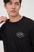 Бавовняна футболка Billabong колір чорний з принтом (2404275)