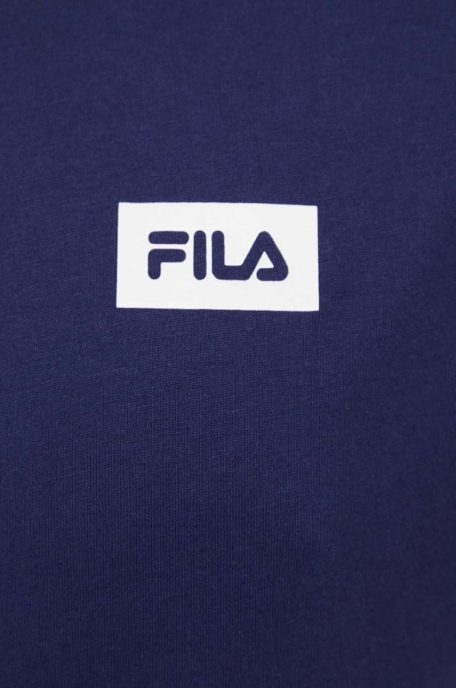 Бавовняна футболка Fila колір синій з принтом (2090642) фото 5