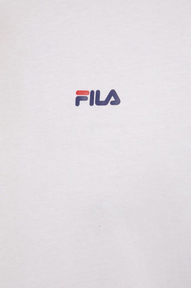 Бавовняна футболка Fila (2-pack) колір чорний однотонний фото 9