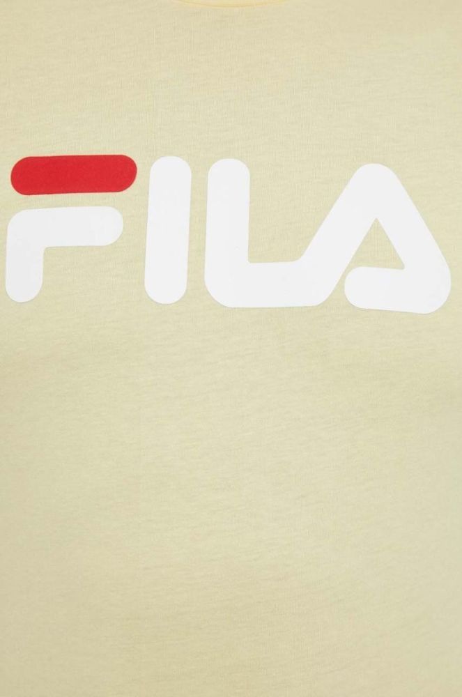 Бавовняна футболка Fila колір жовтий з принтом фото 5