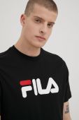 Бавовняна футболка Fila колір чорний з принтом (2090669)