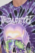 Бавовняна футболка Primitive X Megadaeth колір фіолетовий з принтом