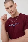 Бавовняна футболка Primitive X Terminator колір бордовий з принтом