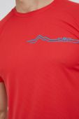 Спортивна футболка CMP колір червоний з принтом
