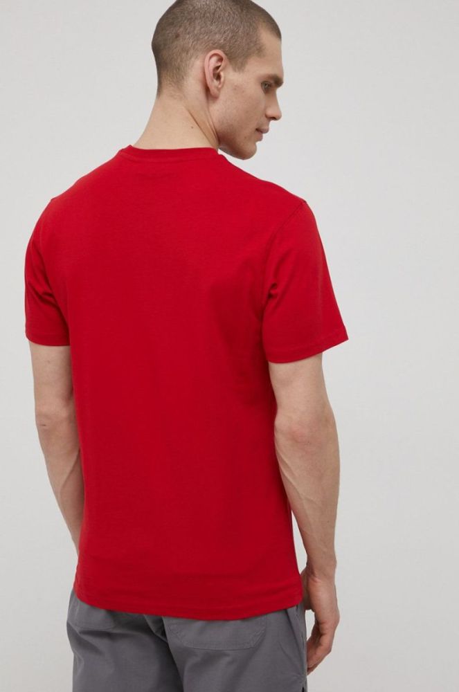 Бавовняна футболка Helly Hansen колір червоний з принтом фото 3