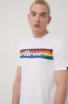 Бавовняна футболка Ellesse колір білий з принтом SHM13822-WHITE