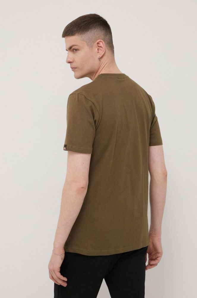 Бавовняна футболка Ellesse колір зелений з принтом SHM13827-KHAKI (2198713) фото 3
