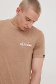 Бавовняна футболка Ellesse колір коричневий з аплікацією SHM13143-GREEN