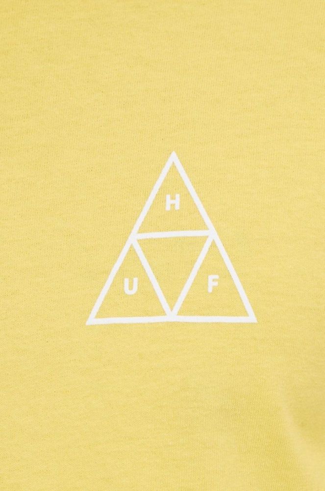 Бавовняна футболка HUF колір жовтий з принтом (2413312) фото 5