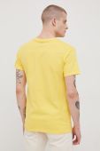 Бавовняна футболка HUF колір жовтий з принтом (2417909)