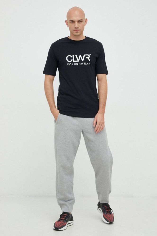 Бавовняна футболка Colourwear колір чорний з принтом фото 2