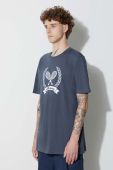 Бавовняна футболка Ellesse x Looney Tunes колір сірий візерунок
