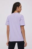 Бавовняна футболка Fila колір фіолетовий з аплікацією