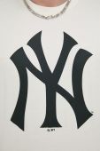 Бавовняна футболка 47brand Mlb New York Yankees колір бежевий з принтом