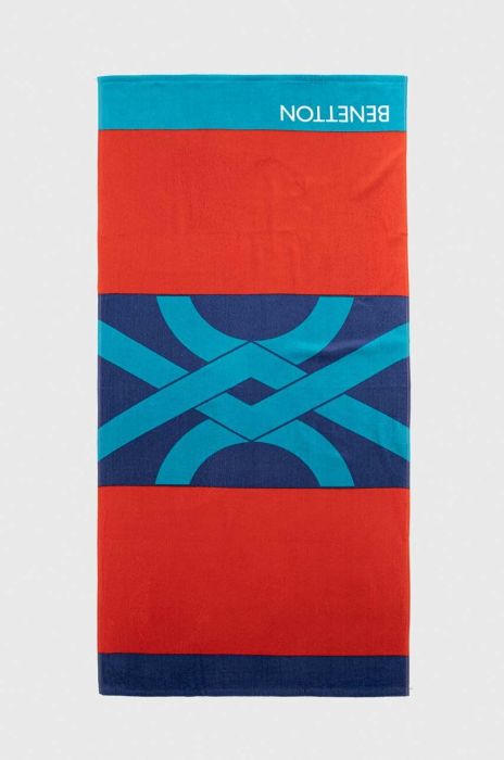 Дитячий бавовняний рушник United Colors of Benetton колір червоний (3274756)