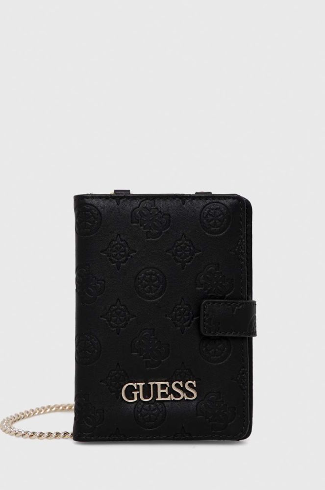 Обкладинка на паспорт Guess колір чорний