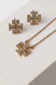 Кольє і сережки Tory Burch колір золотий