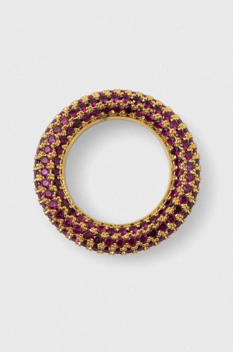 Позолочений перстень LUV AJ колір червоний