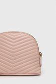 Шкіряна косметичка Pinko колір рожевий