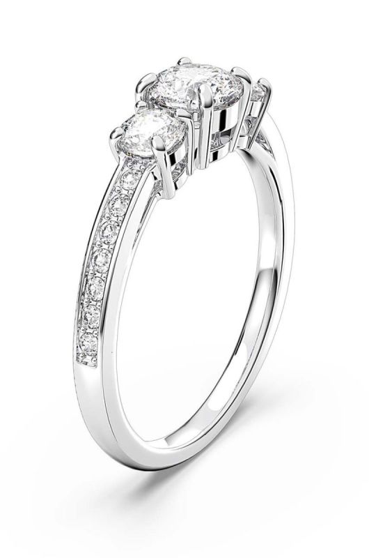 Перстень Swarovski Attract Trilogy колір срібний фото 2