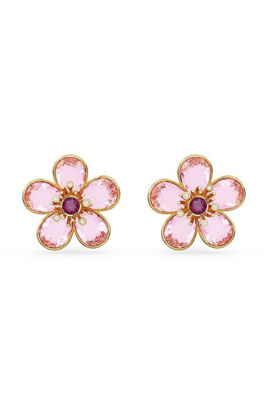 Сережки Swarovski Florere колір рожевий (3189636)
