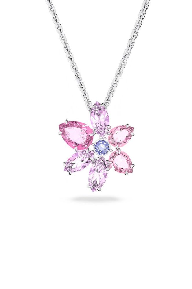 Ланцюжок Swarovski Gema колір рожевий (3189693)