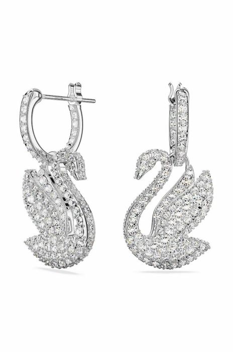 Сережки Swarovski Iconic Swan колір срібний (2981977)