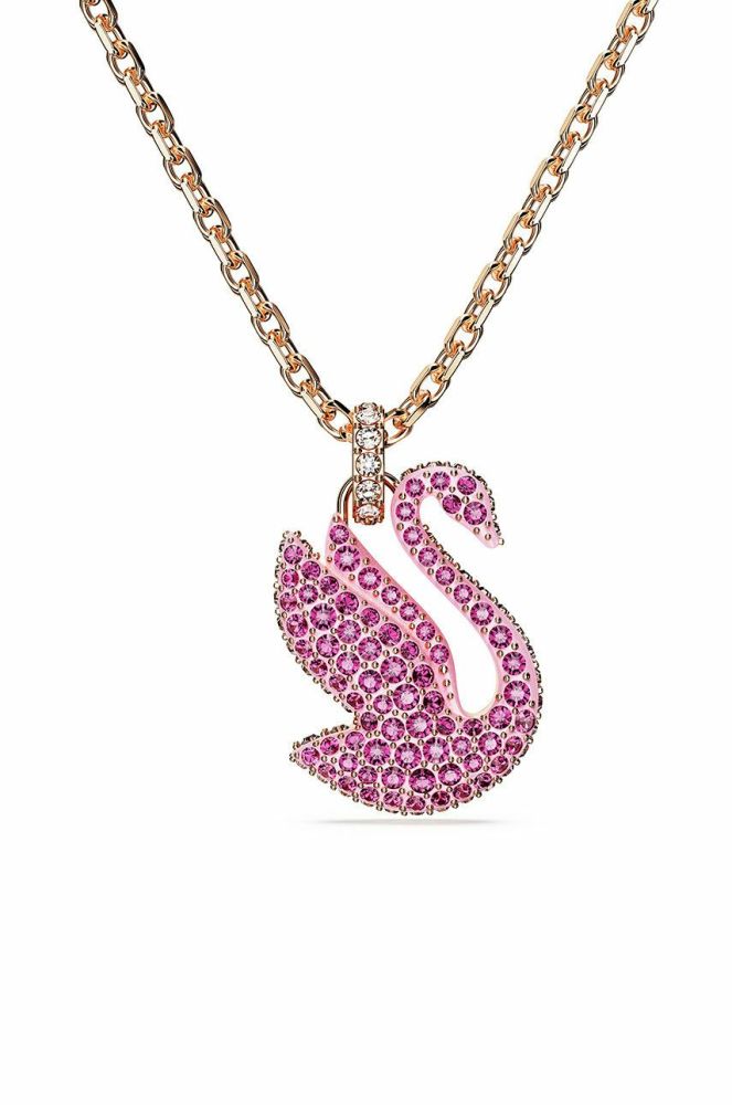 Ланцюжок Swarovski Iconic Swan колір рожевий (2981736)