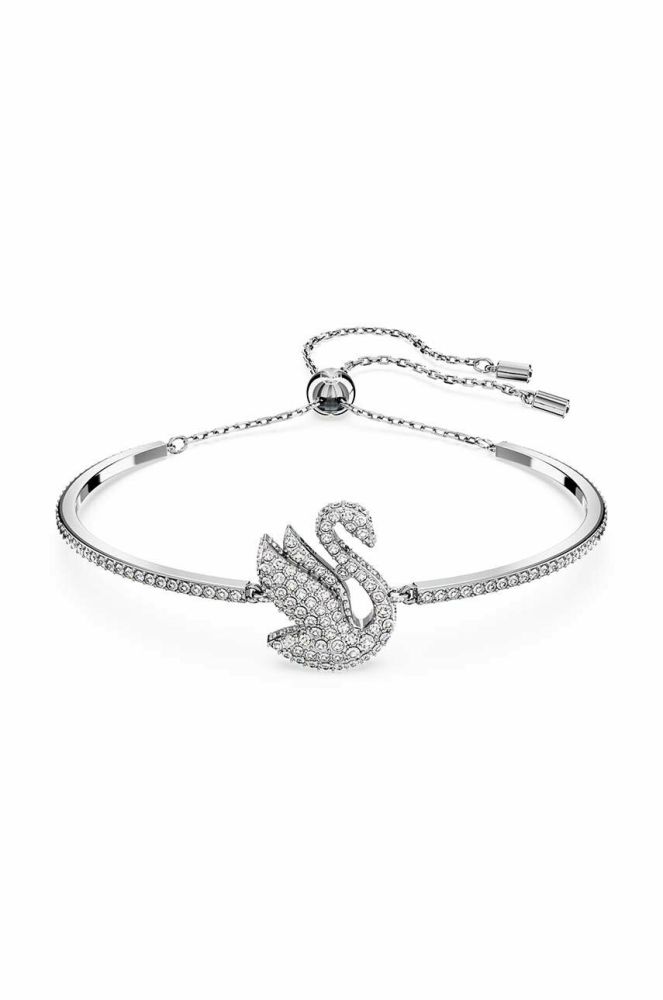 Браслет Swarovski Iconic Swan жіночий колір срібний