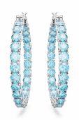 Сережки Swarovski 5647446 MATRIX колір блакитний
