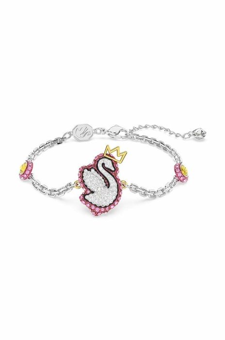 Браслет Swarovski POP SWAN жіночий колір срібний