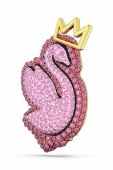 Брошка Swarovski POP SWAN колір рожевий
