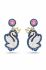 Сережки Swarovski POP SWAN колір блакитний