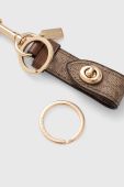 Шкіряний брелок Coach колір коричневий