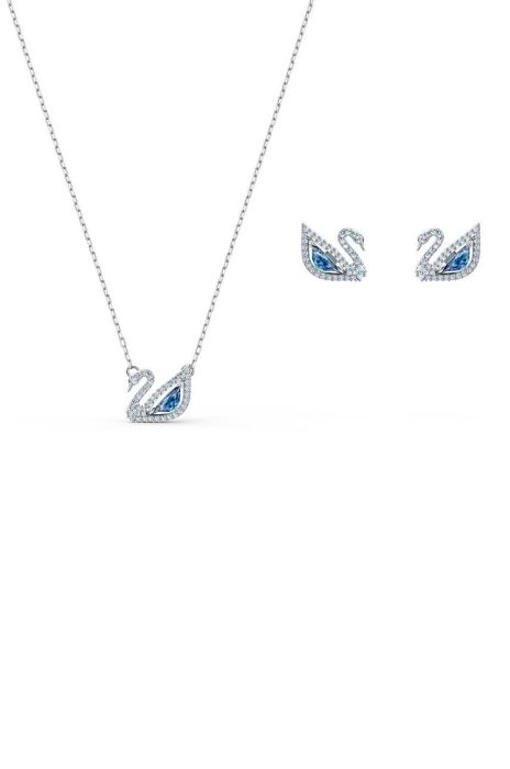 Кольє і сережки Swarovski SS TE DAZZLING SWAN колір срібний