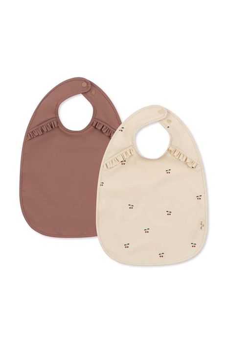 Дитячий слюнявчик Konges Sl?jd 2-pack колір рожевий (3260310)