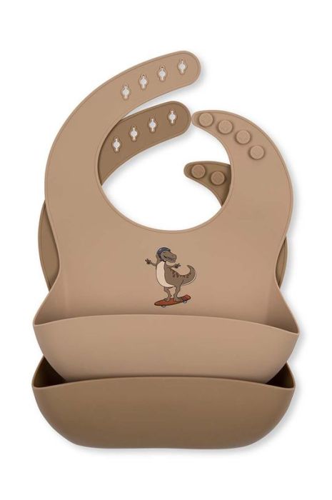 Дитячий слюнявчик Konges Sl?jd 2-pack колір бежевий (3260316)