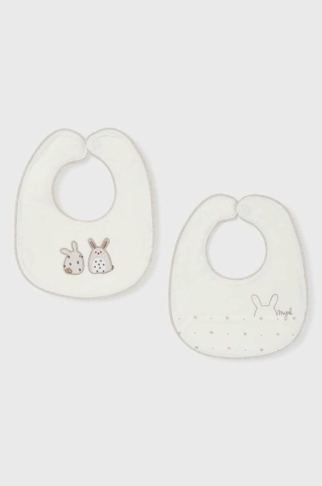 Дитячий слюнявчик Mayoral Newborn 2-pack колір бежевий (3060956)