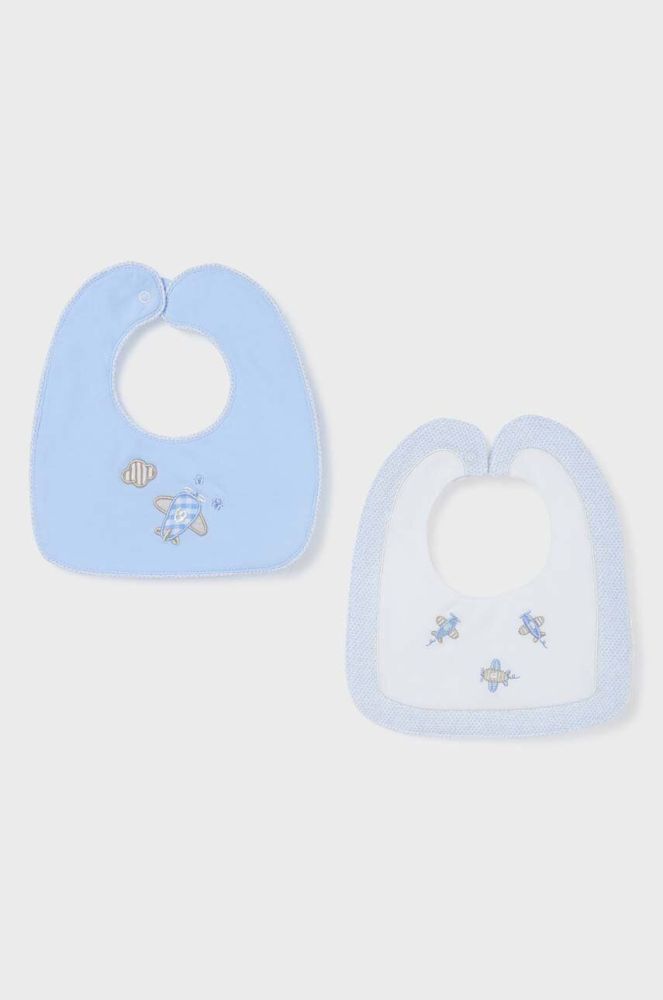 Дитячий слюнявчик Mayoral Newborn 2-pack колір блакитний (3165956)