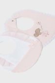 Дитячий слюнявчик Mayoral Newborn 2-pack колір рожевий (3165960)
