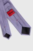 Шовковий галстук HUGO колір фіолетовий (3102256)