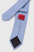 Шовковий галстук HUGO колір блакитний (2884994)